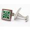 Silver Tone Green Irish Bloom  1.JPG